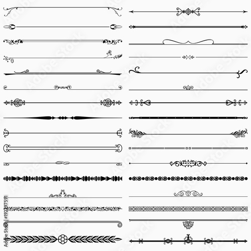 Set of decorative short dividers