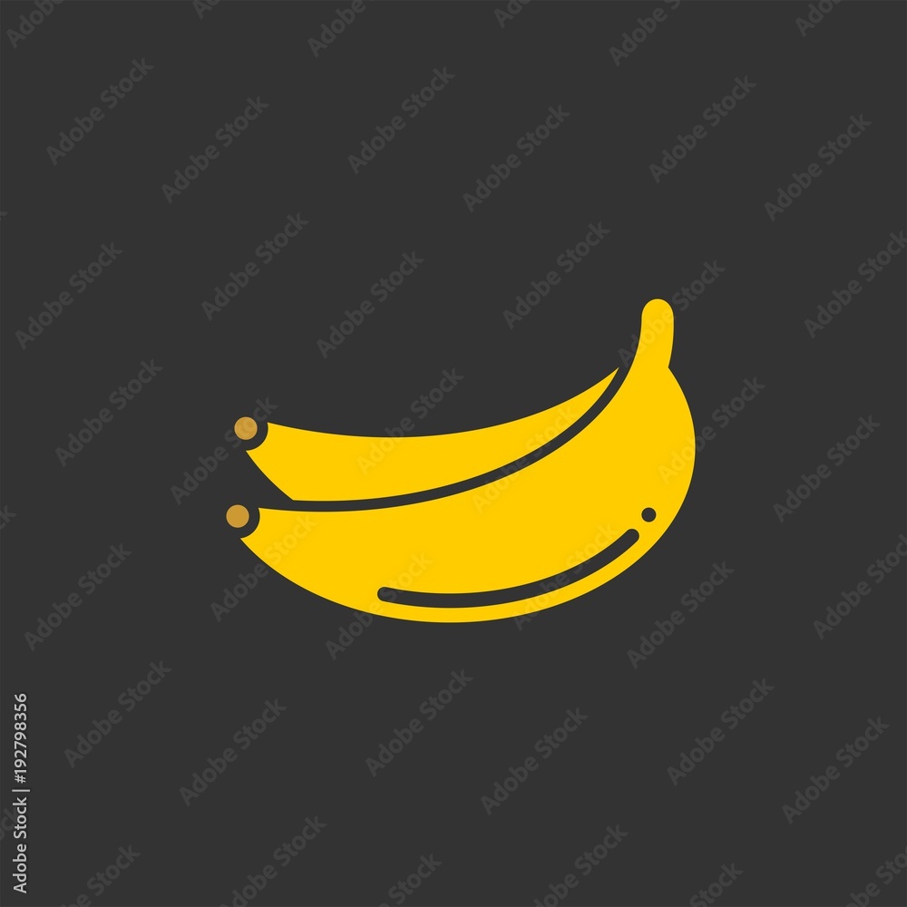 Banana flat vector icon