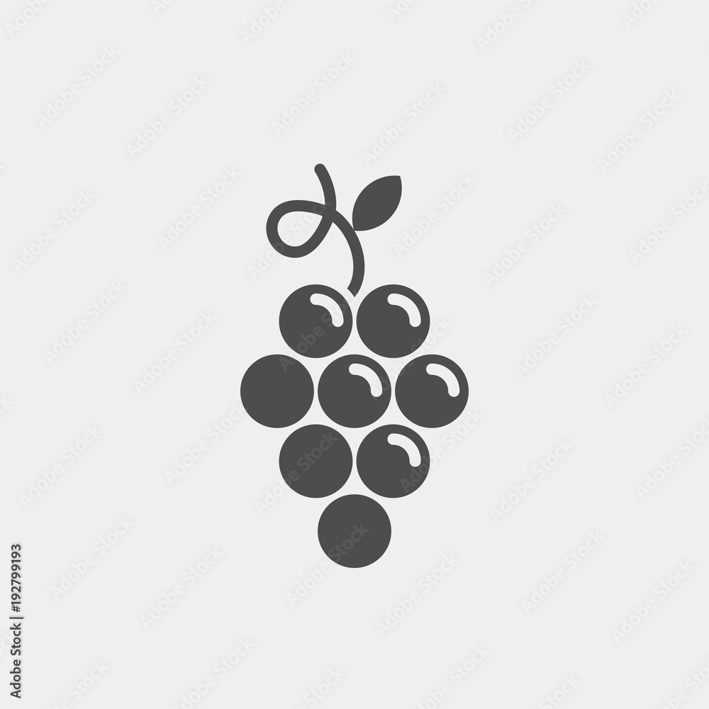 Grape flat vector icon Grape flat vector icon
