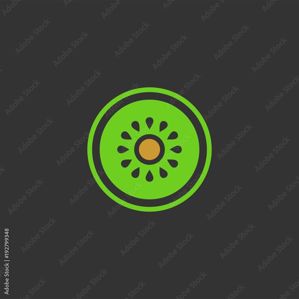Kiwi flat vector icon Kiwi flat vector icon