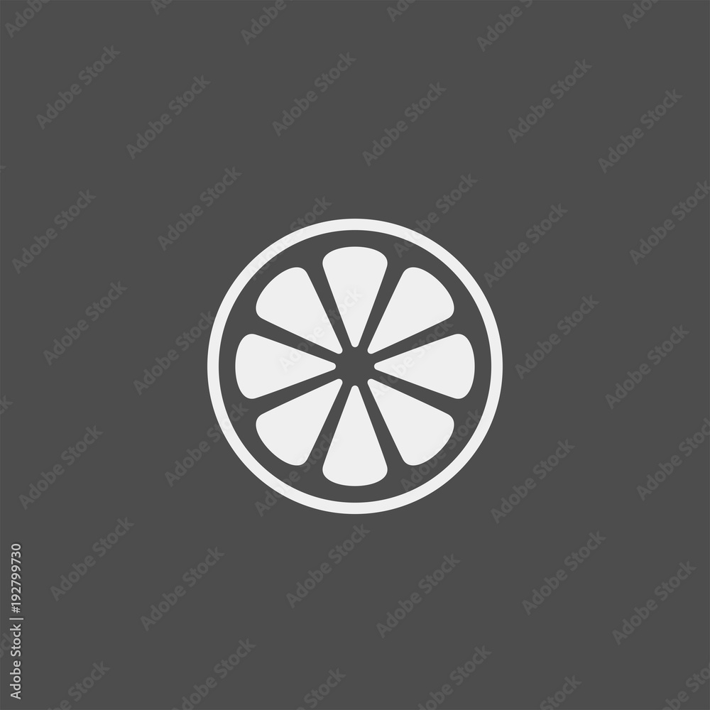 Fototapeta premium Citrus flat vector icon