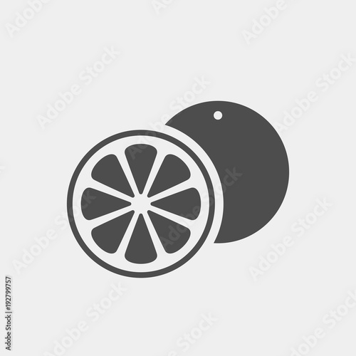 Orange flat vector icon