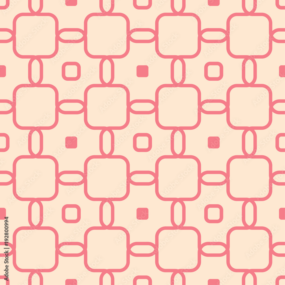 Red and beige geometric ornament. Seamless pattern Red and beige geometric ornament. Seamless pattern