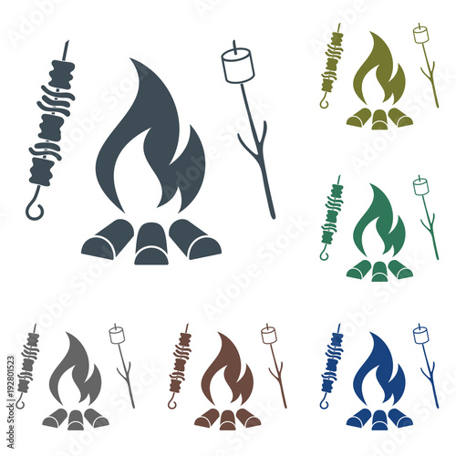 Grilled zephyr and  kebab icon