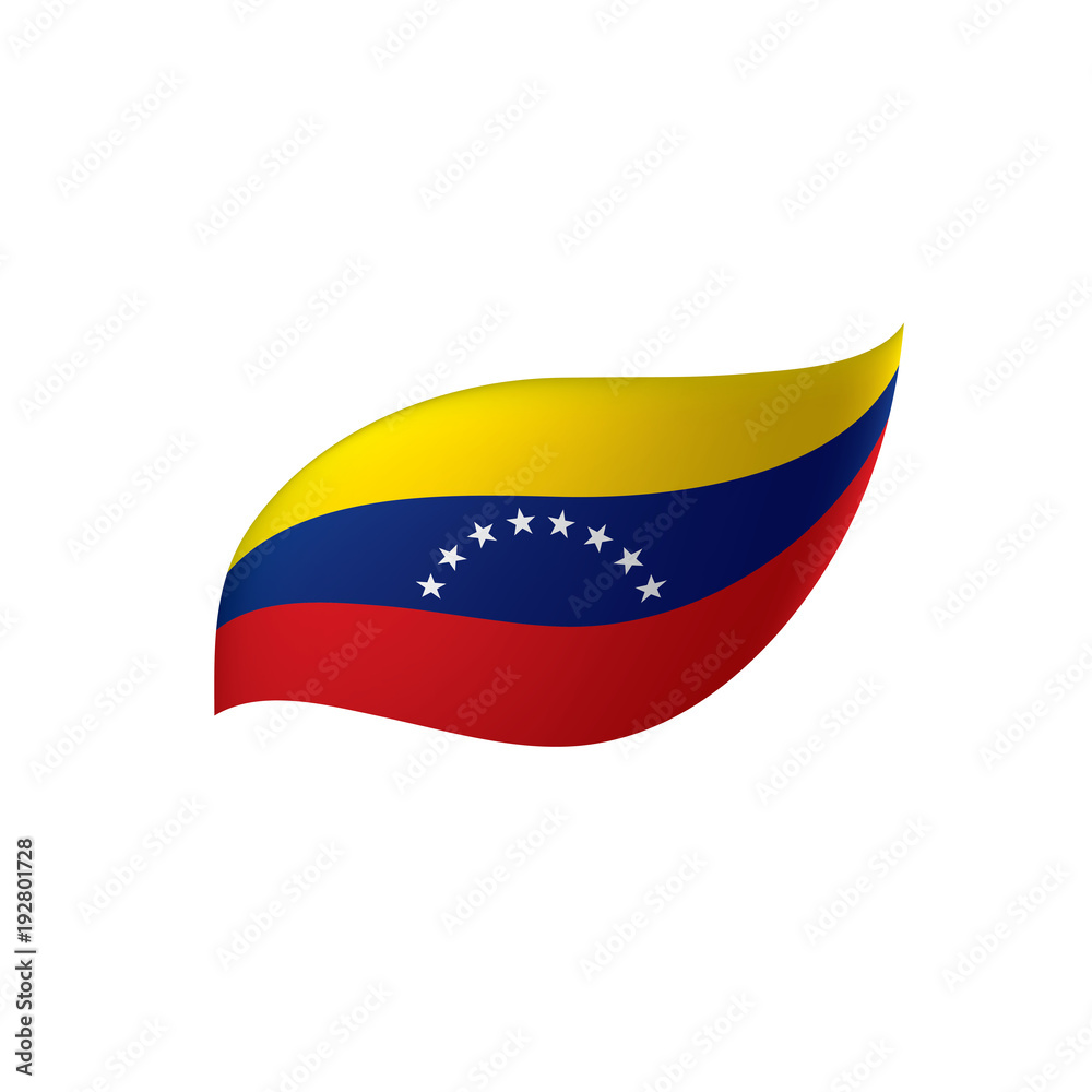 Naklejka premium Venezuela flag, vector illustration