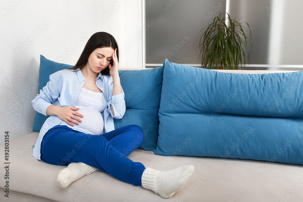 pregnant woman with a headache pregnant woman with a headache