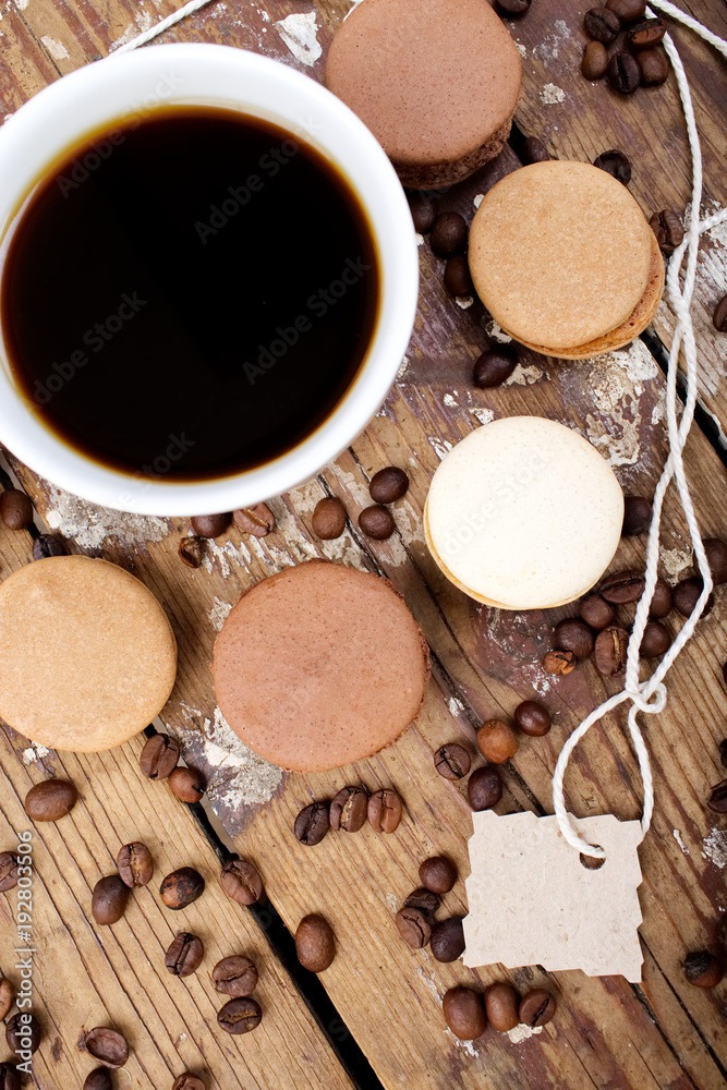 Macaroons and a blank. Romantic template. Macaroons and a blank. Romantic template.