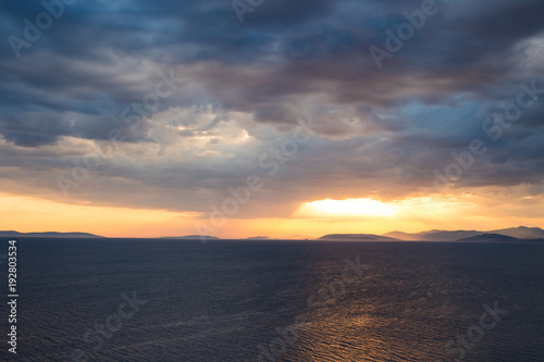 Sunset over the sea with a dramatic sky © Rostislav Sedlacek