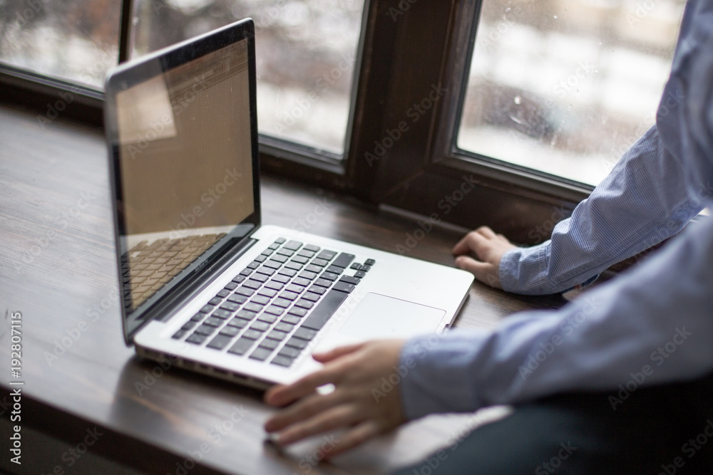 child is looking for cartoons on the Internet. Learning on laptop. Hometown assignments online. child is looking for cartoons on the Internet. Learning on laptop. Hometown assignments online.