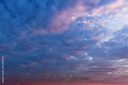 a fabulous evening landscape sky / Cumulus clouds overhead that is not always notice