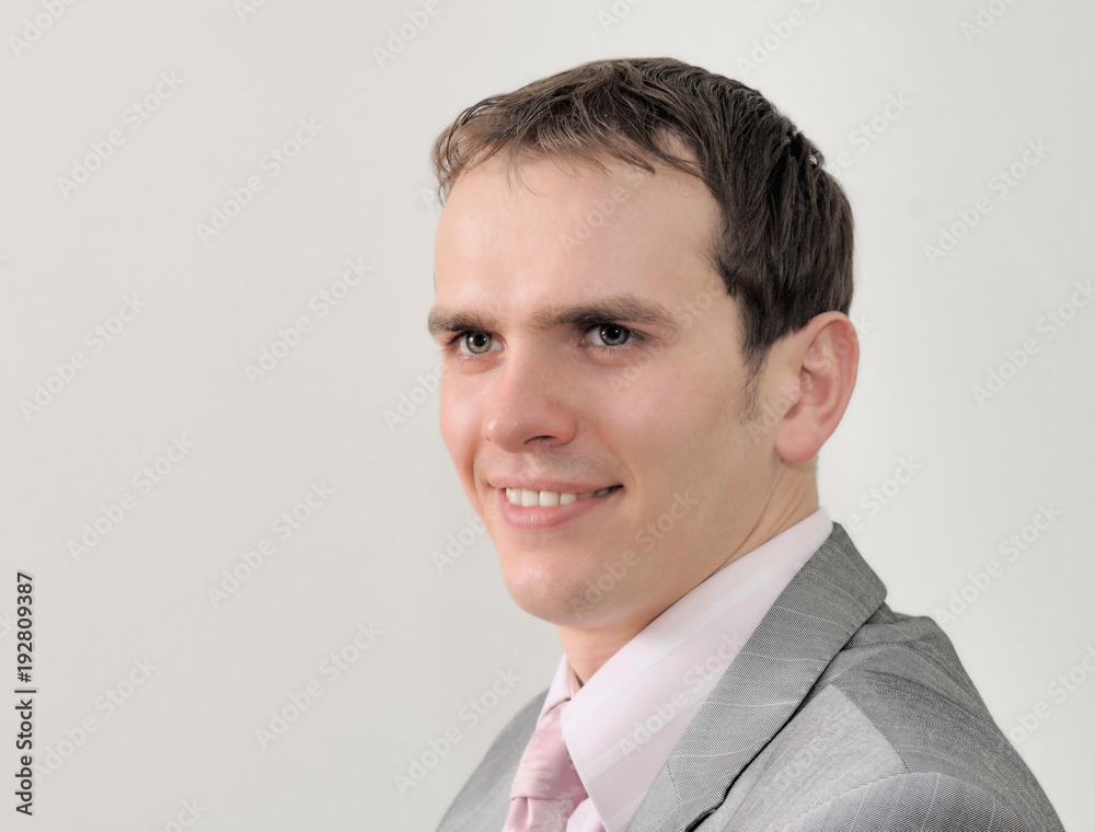 Portrait of a nice businessman isolated on white background/Closeup headshot portrait, serious, handsome, confident, young business man isolated on white background Portrait of a nice businessman isolated on white background/Closeup headshot portrait, serious, handsome, confident, young business man isolated on white background
