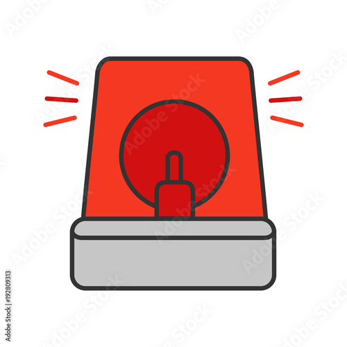 Fireman siren color icon