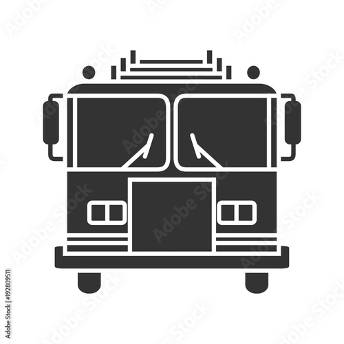 Fire engine glyph icon