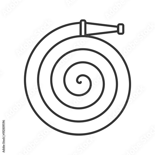 Fire hose linear icon