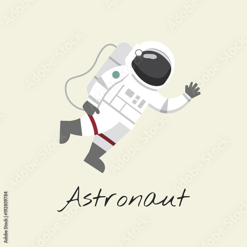 Illustration of astronaut outerspace