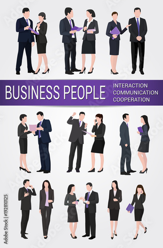 Business people Interaction Cooperation Communication