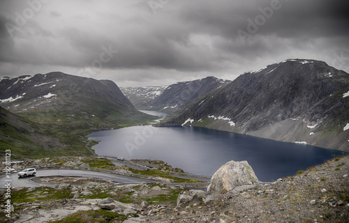 Dramatic mountain landscape in Scandinavia
