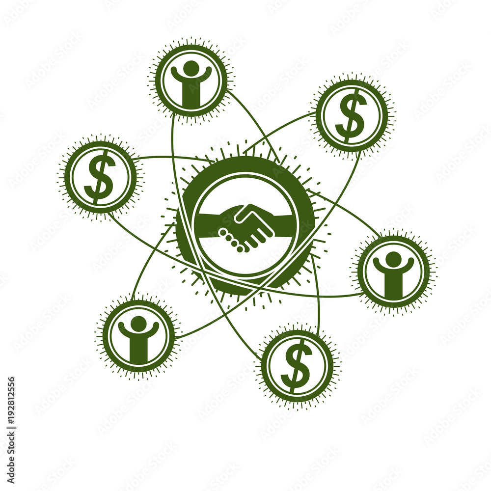Successful Business creative logo, handshake sign, vector conceptual symbol isolated on white background. Special and unique sign. Successful Business creative logo, handshake sign, vector conceptual symbol isolated on white background. Special and unique sign.