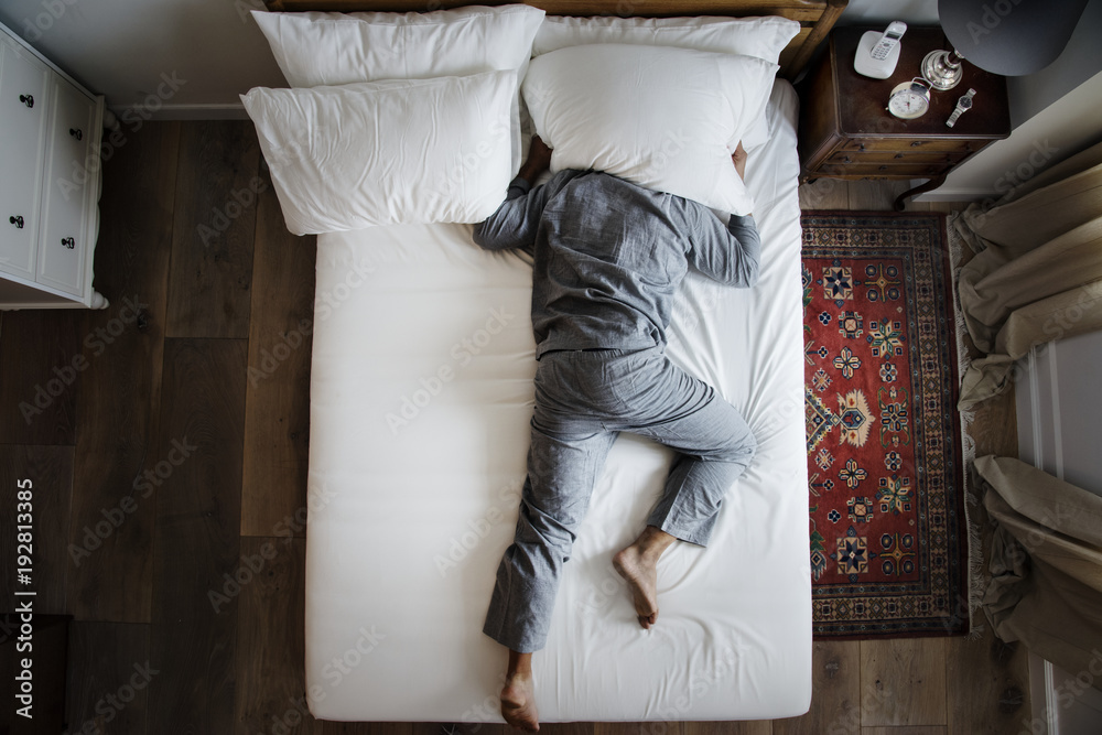 Insomnia and noise pollution concept