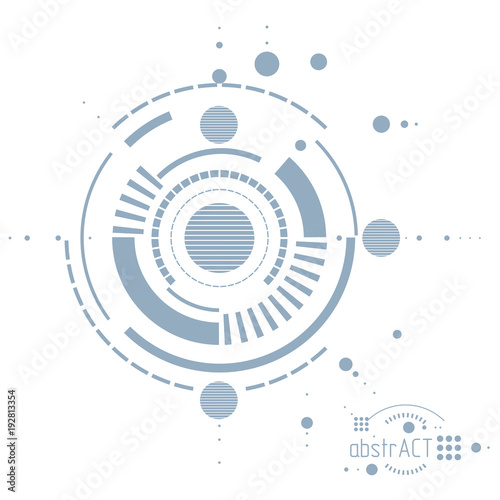 Mechanical engineering technology vector abstract background, cybernetic abstraction with innovative industrial schemes.