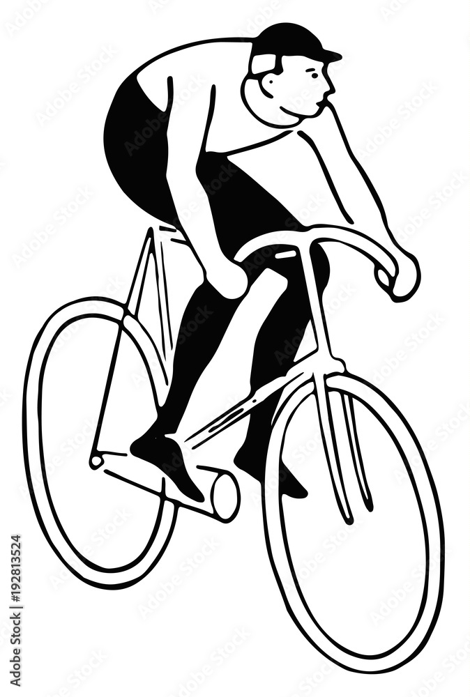 Obraz premium bike-rider vintage racer #vector