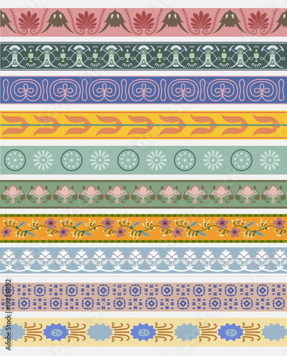Vintage patterns inspired by The Grammar of Ornament
