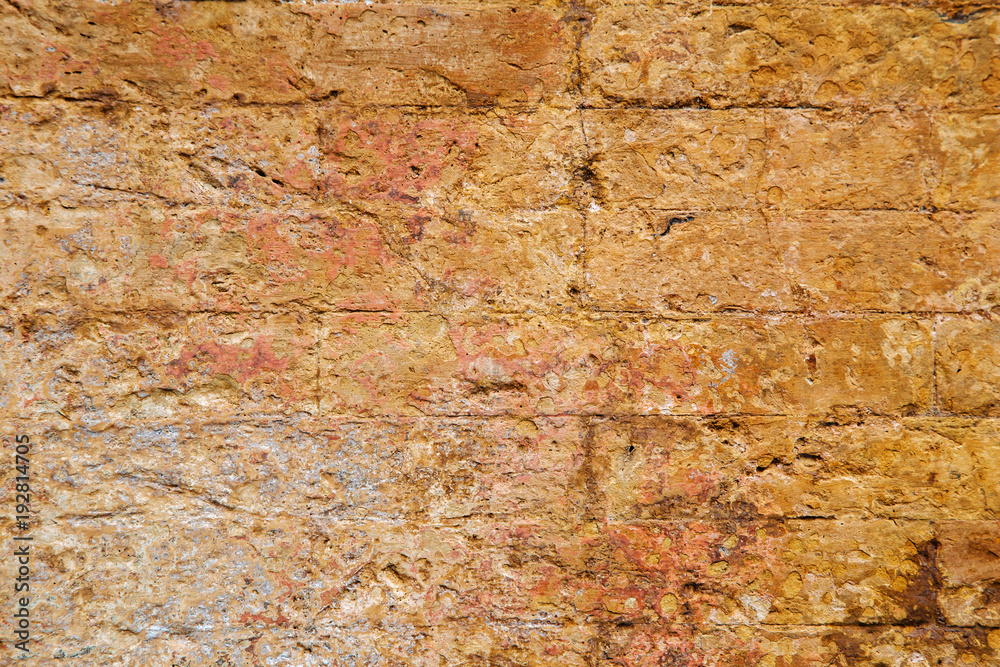 custom made wallpaper toronto digitalEmpty old brick wall texture. Painted wall surface. Grungy brick wall. Building facade with damaged plaster.