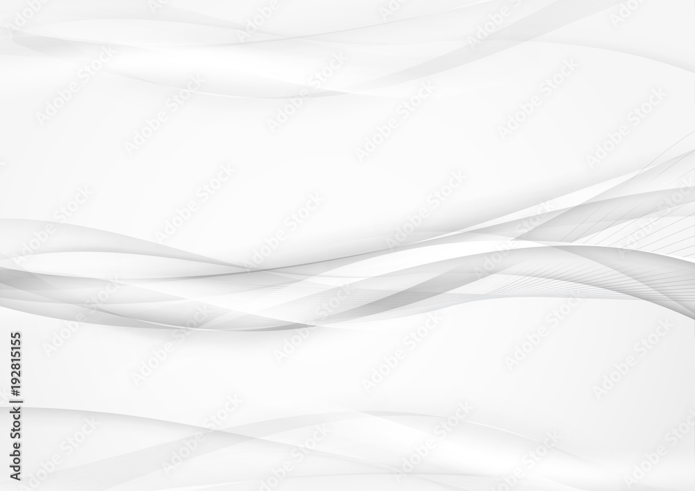 Grey abstract smooth smoke lines background