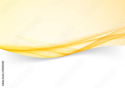 Bright orange swoosh wave line border background