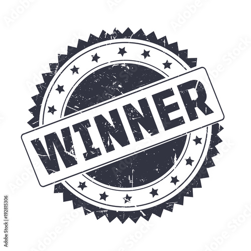 Winner Black grunge stamp isolated