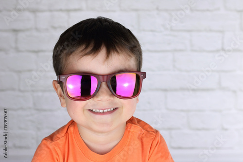 cute child with sunglasses