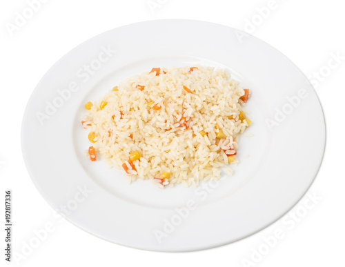 Delicious rice with vegetables.