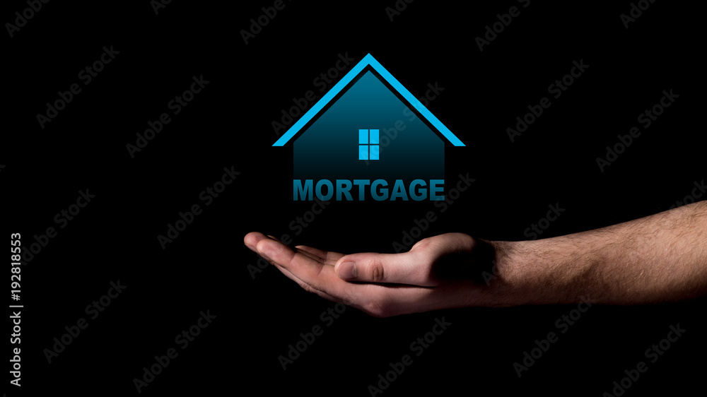 Mortgage concept projection of house