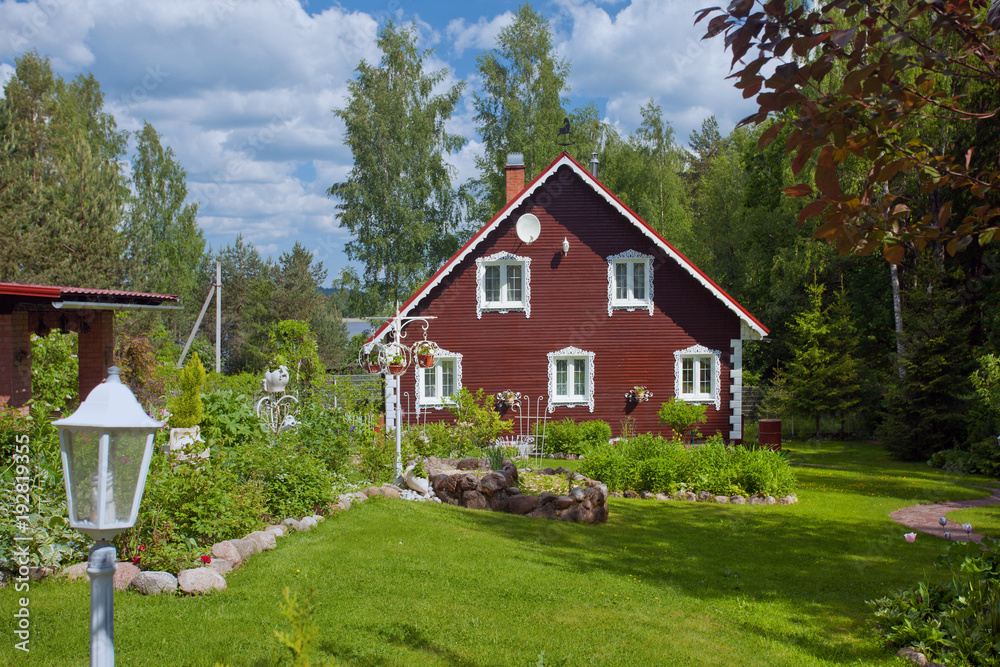 Village house with a garden Village house with a garden
