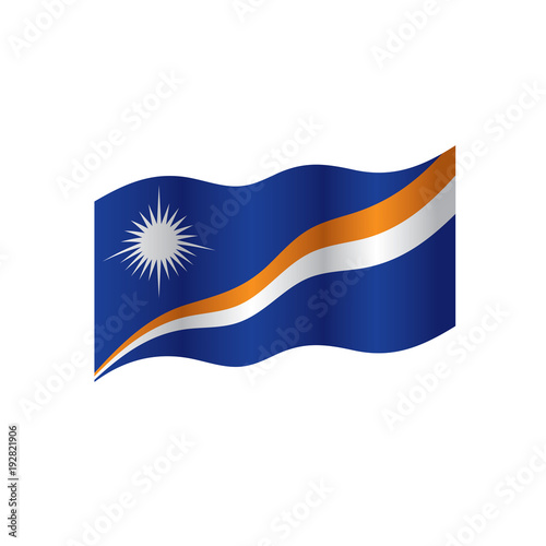 Marshall Islands flag  vector illustration