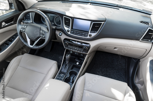 Luxury car interior. © REDPIXEL