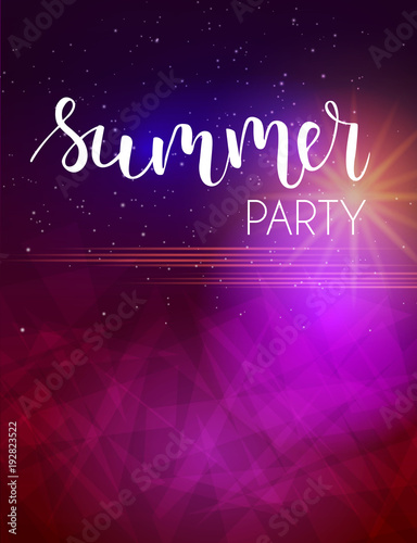 Poster template for summer party