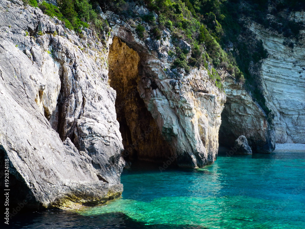 Corfu island blue caves