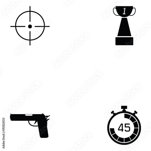 clay shooting icon set