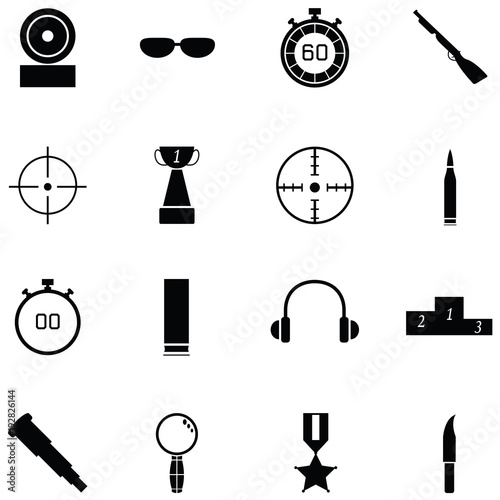 clay shooting icon set