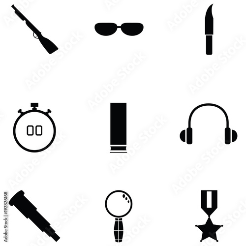 clay shooting icon set