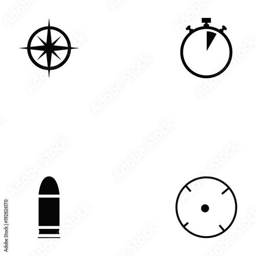 clay shooting icon set