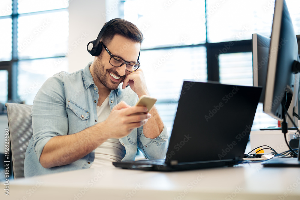 Customer service agents working in office Customer service agents working in office