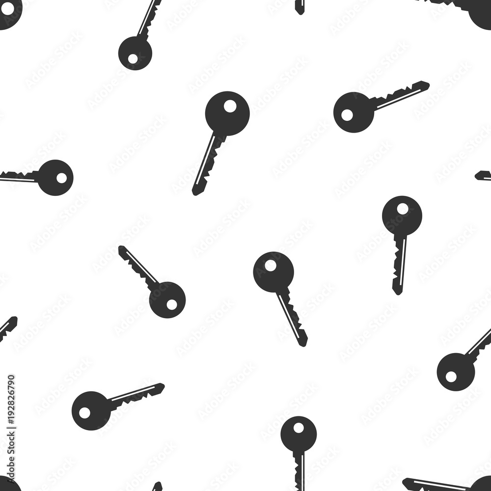 Key icon seamless pattern background. Business flat vector illustration. Unlock sign symbol pattern. Key icon seamless pattern background. Business flat vector illustration. Unlock sign symbol pattern.