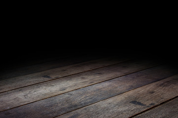 floor wood Dark Plank wood floor texture perspective background for display or montage of product,Mock up template for your design