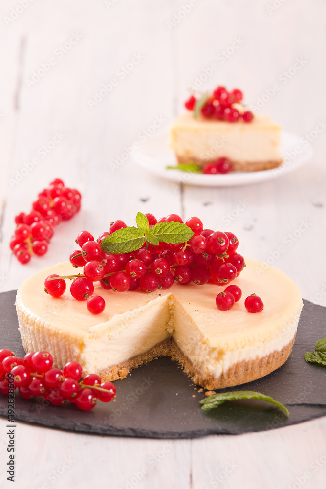 Redcurrant cheesecake. 