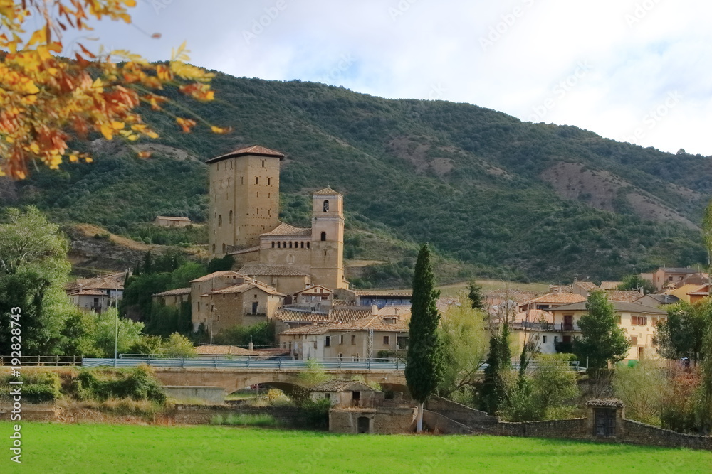 Fototapeta premium Biel village in Zaragoza province, Spain