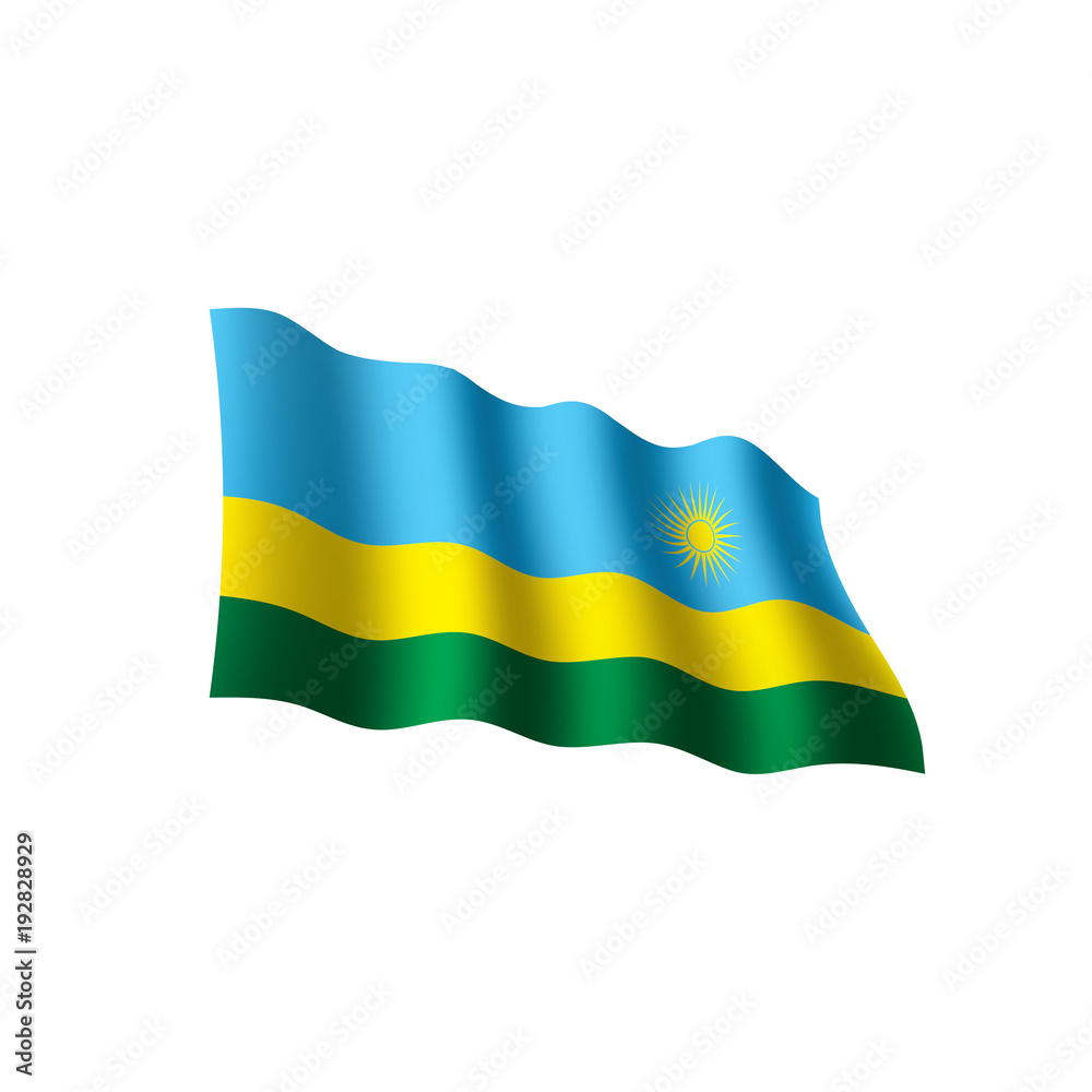 Rwanda flag, vector illustration Rwanda flag, vector illustration