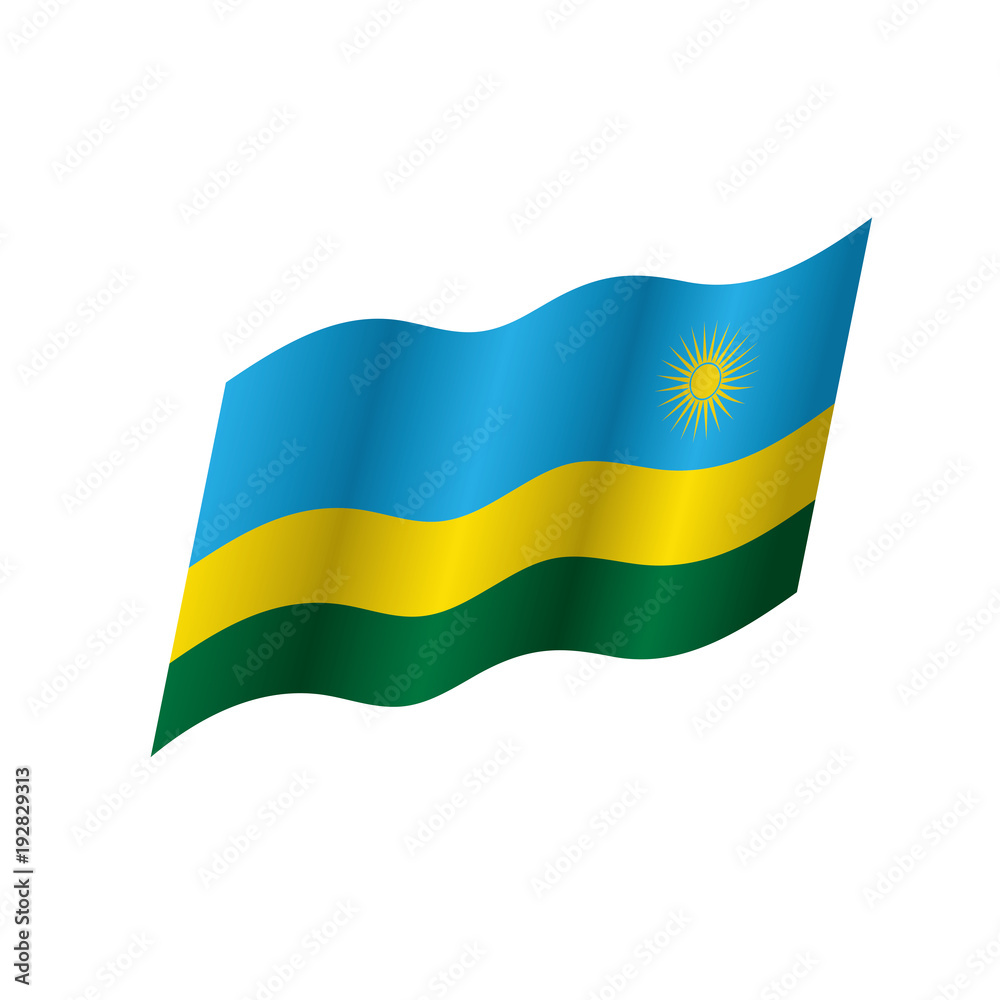 Rwanda flag, vector illustration Rwanda flag, vector illustration