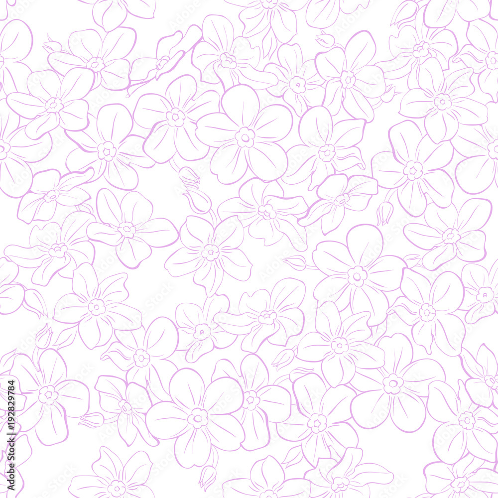 Floral seamless pattern. Spring vector background